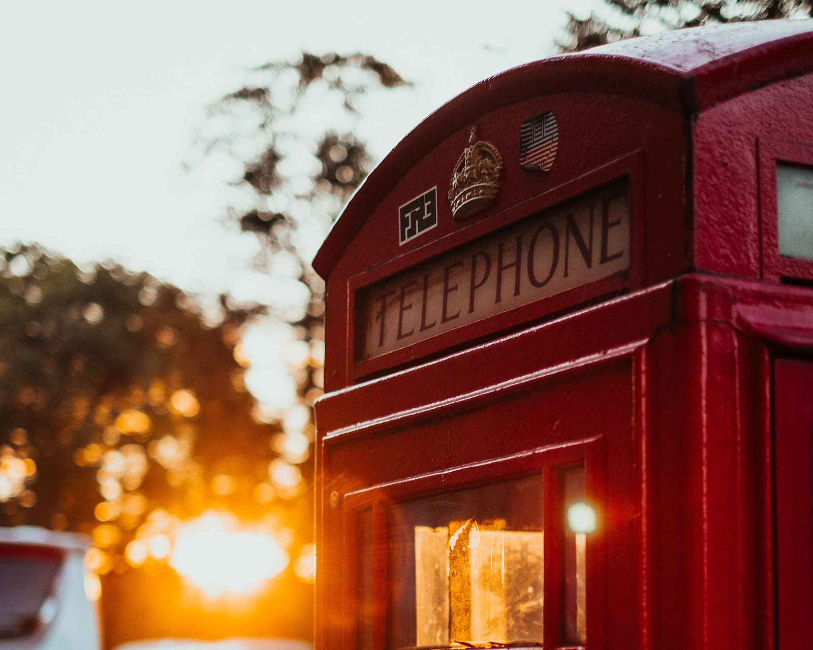 Rote Londoner Telefonzelle